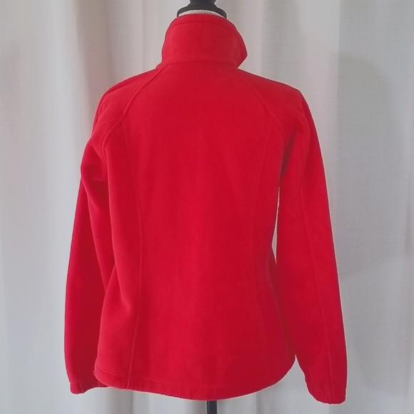 Columbia Red Fleece Sport Zippered Jacket. S - Picture 6 of 14
